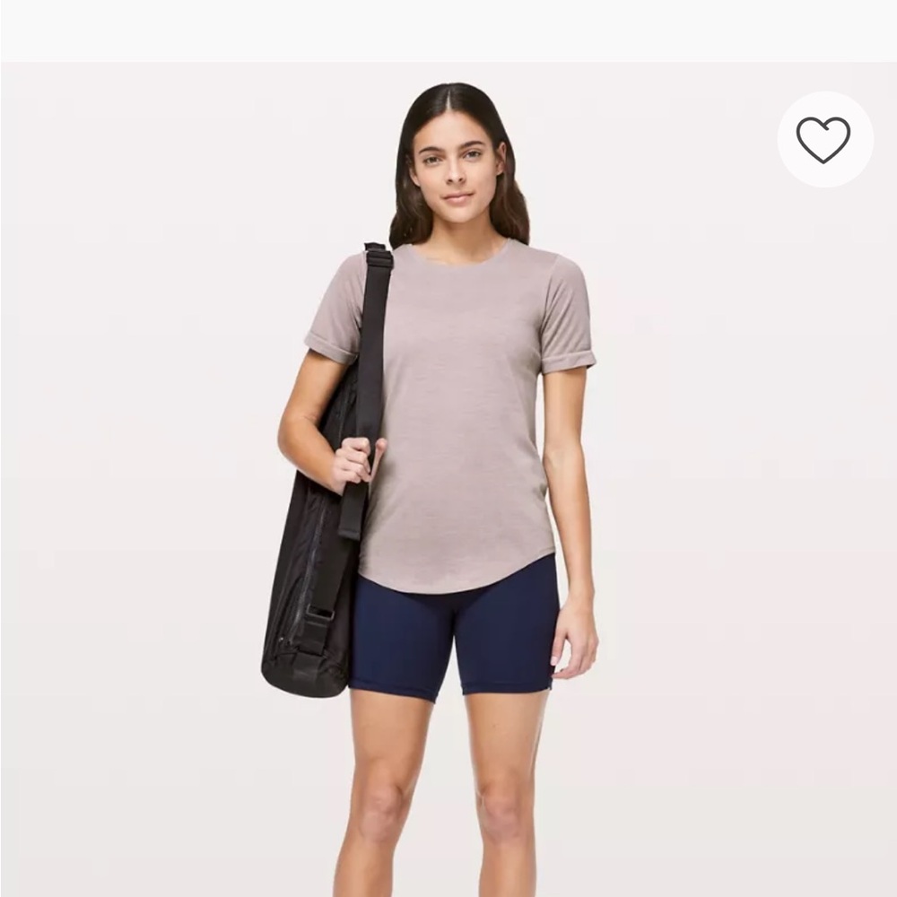 Lululemon Aerial Silk Relaxed Spanish Oak Short Sleeve Crew Neck Tee